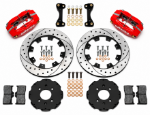 Wilwood 90-01 Integra Red Caliper Drilled Rotor 4 Piston Dynalite Front Big Brake Kit
